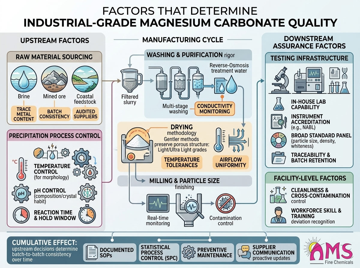Factors That Determine the Quality of Industrial-Grade Magnesium Carbonate
