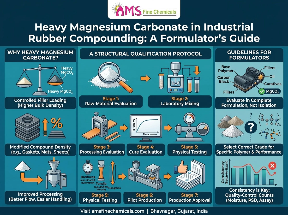 Heavy Magnesium Carbonate in Industrial Rubber Compounding: A Formulator's Guide