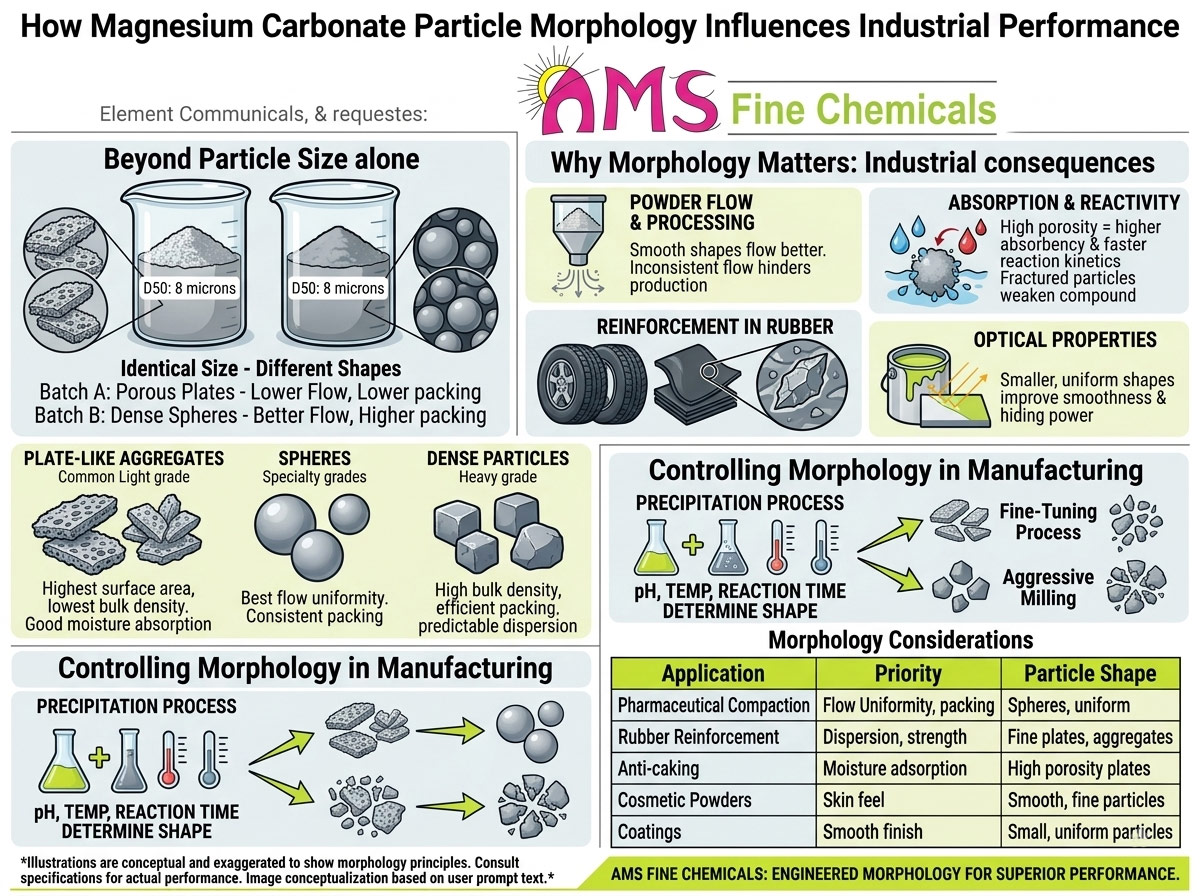 How Magnesium Carbonate Particle Morphology Influences Industrial Performance