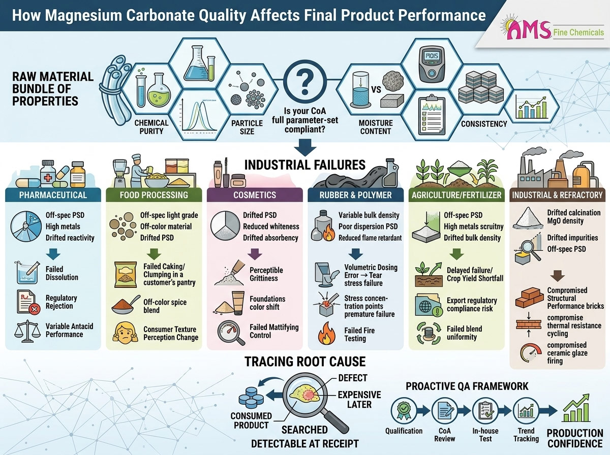 How Magnesium Carbonate Quality Affects Final Product Performance