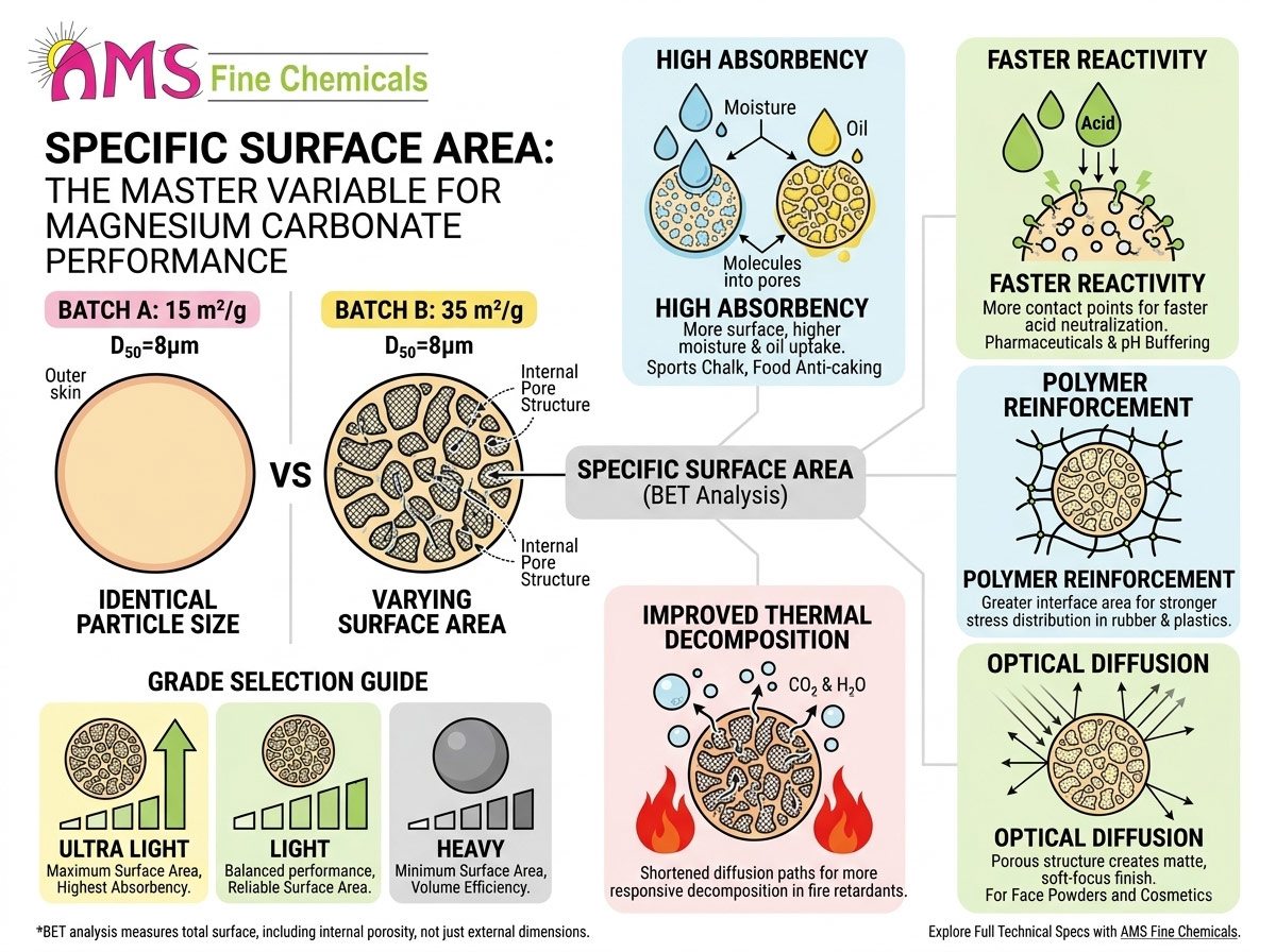 How Surface Area Influences Light Magnesium Carbonate Performance