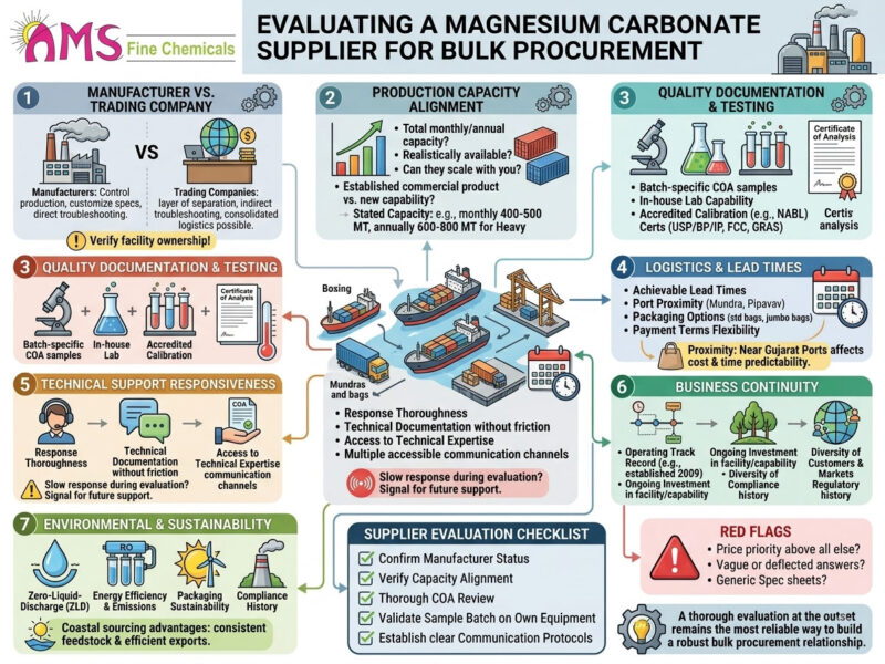 How to Evaluate a Magnesium Carbonate Supplier for Bulk Procurement