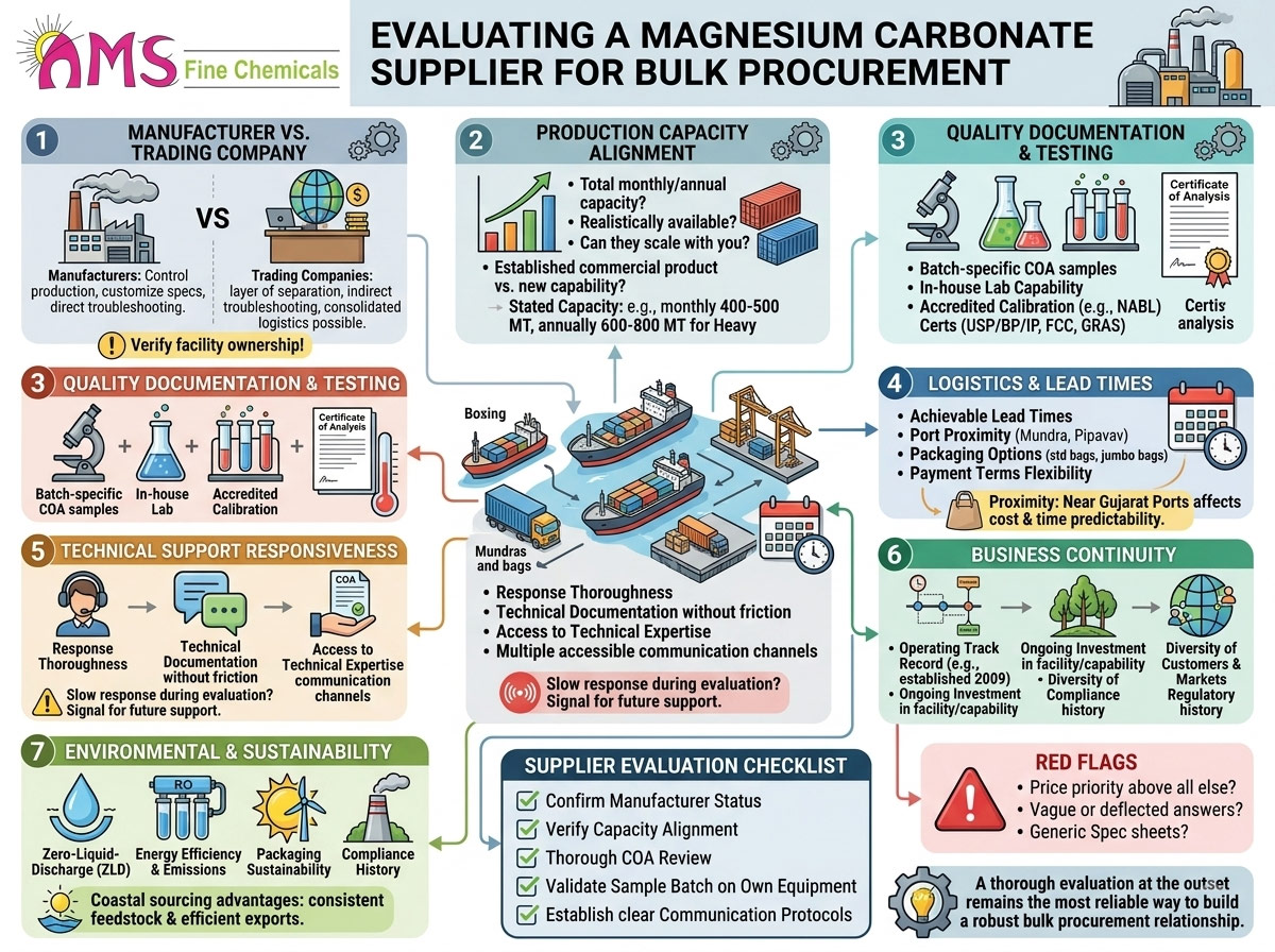 How to Evaluate a Magnesium Carbonate Supplier for Bulk Procurement