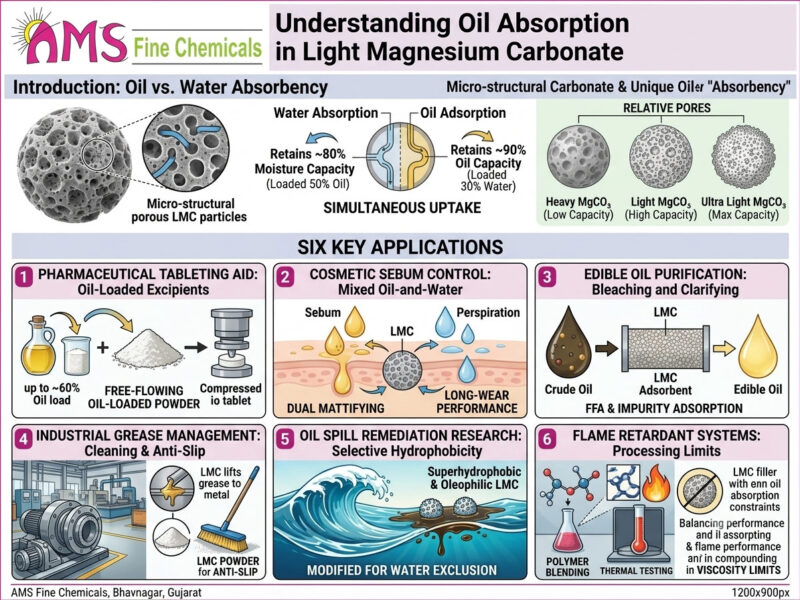 Light Magnesium Carbonate for Oil Absorption: Mechanism and Applications