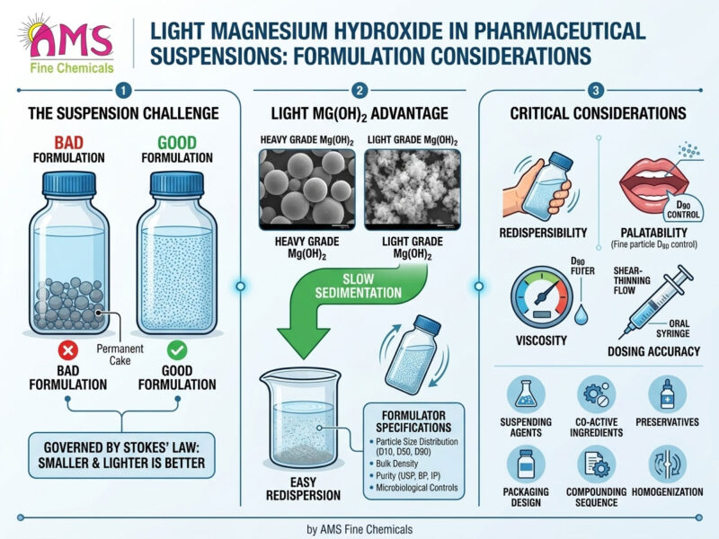 Light Magnesium Hydroxide in Pharmaceutical Suspensions: Formulation Considerations