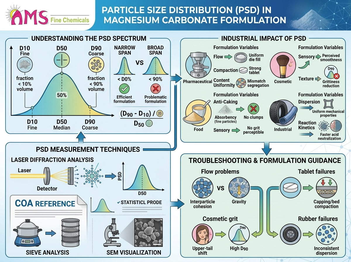 Magnesium Carbonate Particle Size Distribution and Its Impact on Formulation