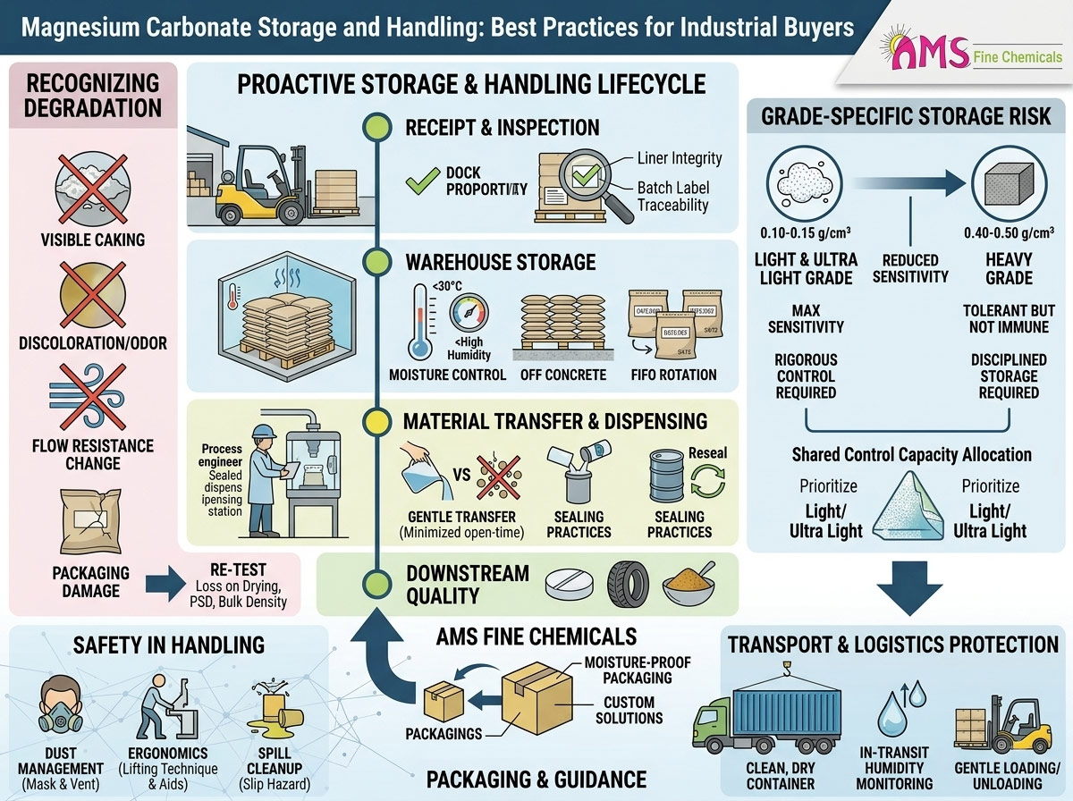 Magnesium Carbonate Storage and Handling: Best Practices for Industrial Buyers