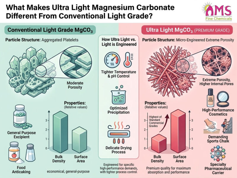 What Makes Ultra Light Magnesium Carbonate Different From Conventional Light Grade?