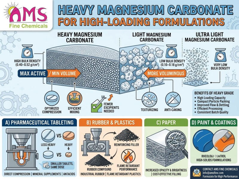 Heavy Magnesium Carbonate for High-Loading Formulations