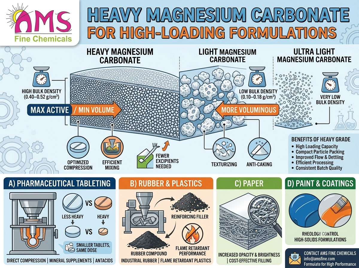Heavy Magnesium Carbonate for High-Loading Formulations