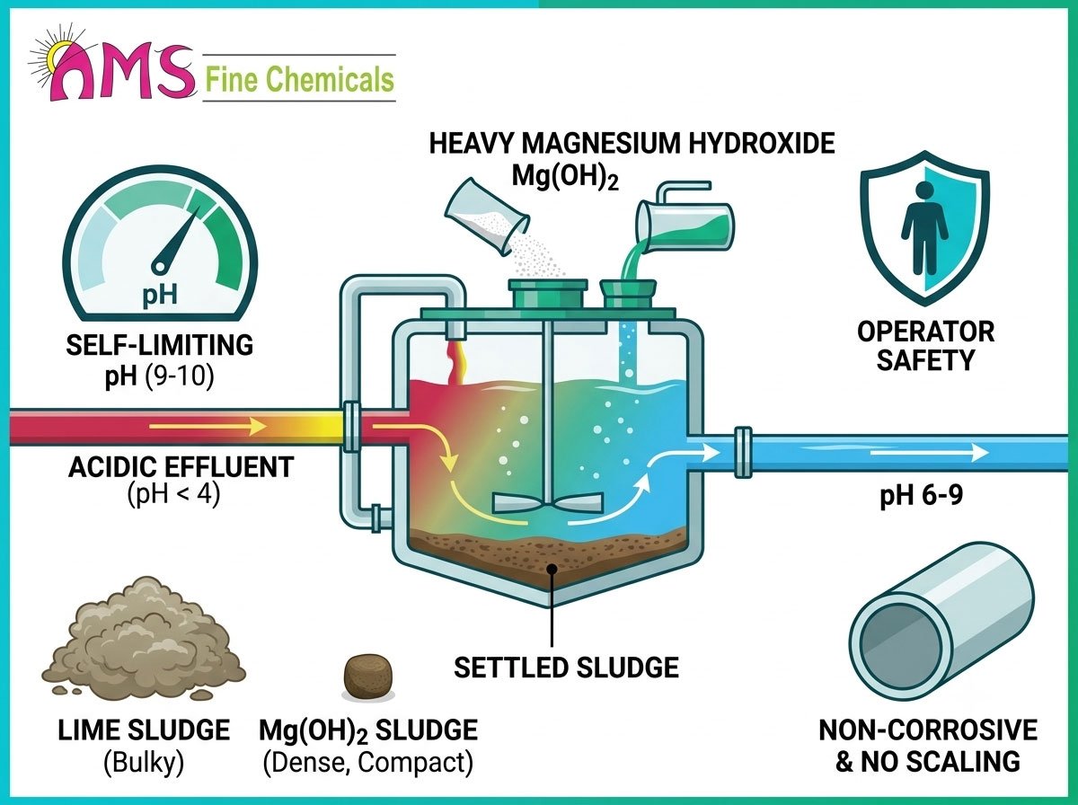 Heavy Magnesium Hydroxide for Acidic Effluent Treatment