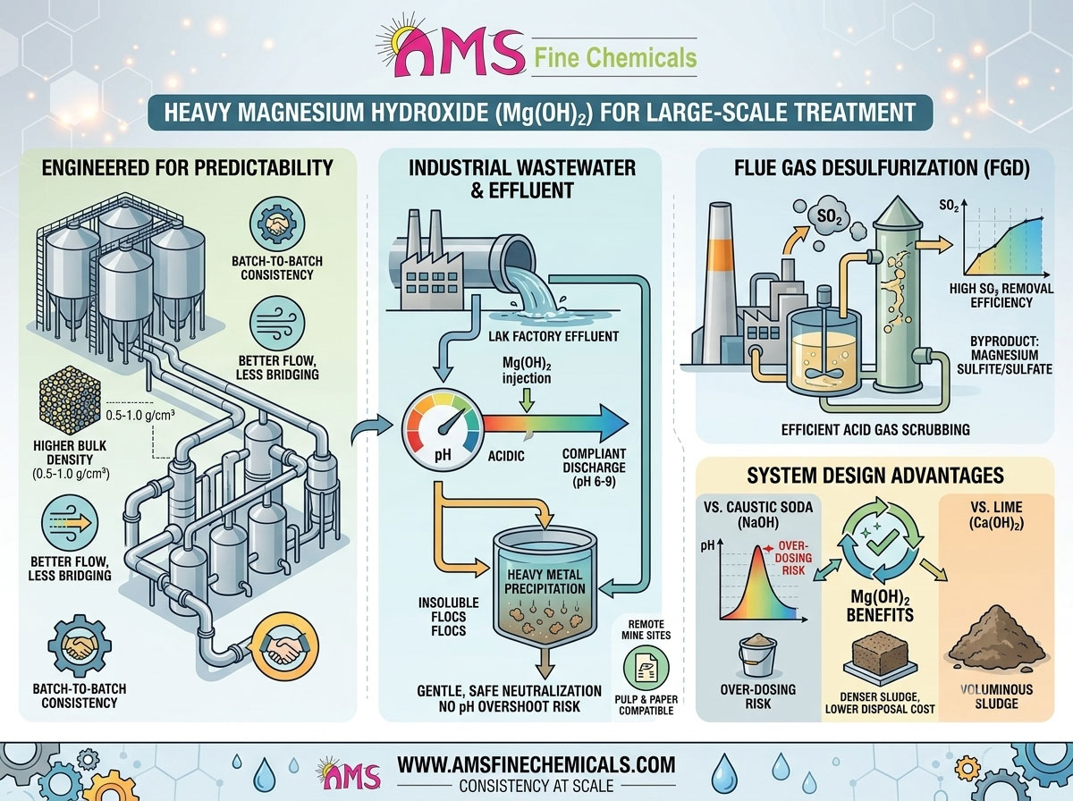 Heavy Magnesium Hydroxide in Large-Scale Chemical Treatment Systems