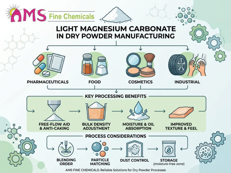 Light Magnesium Carbonate in Dry Powder Manufacturing Processes
