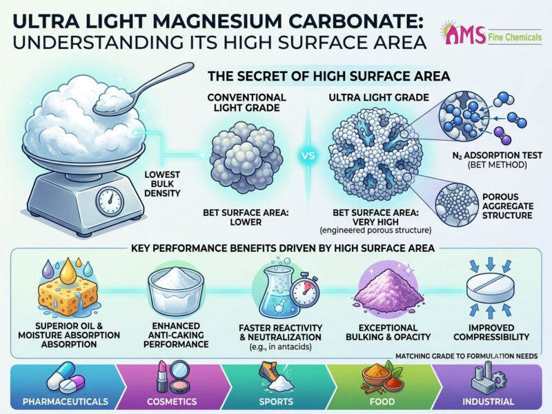 Ultra Light Magnesium Carbonate: Understanding Its High Surface Area