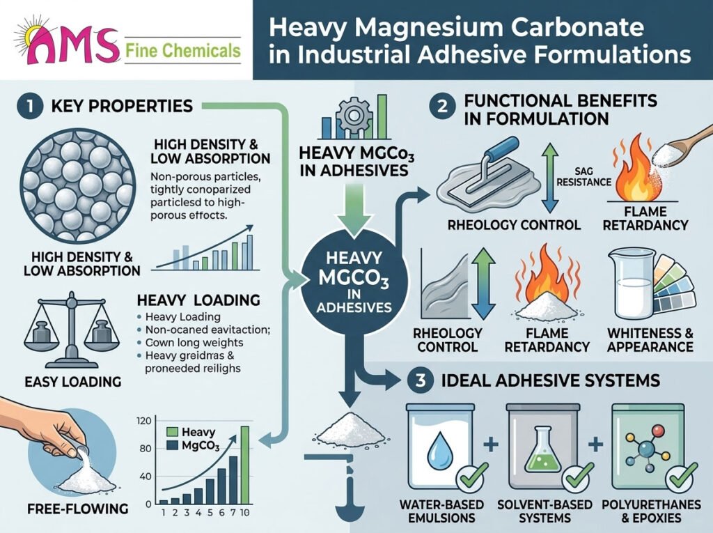 Heavy Magnesium Carbonate in Industrial Adhesive Formulations